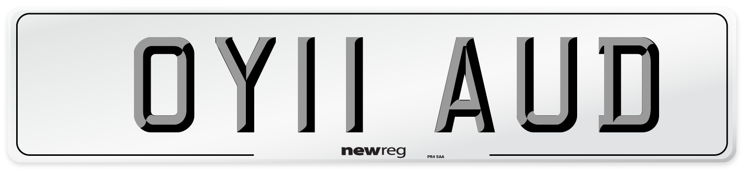 OY11 AUD Number Plate from New Reg